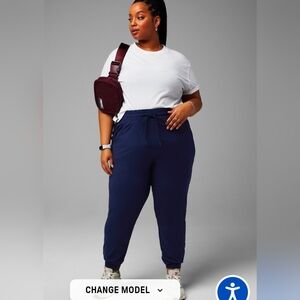 Fabletics High-Waisted Performance Jogger Pants Women's Navy Blue Size XXL-1X